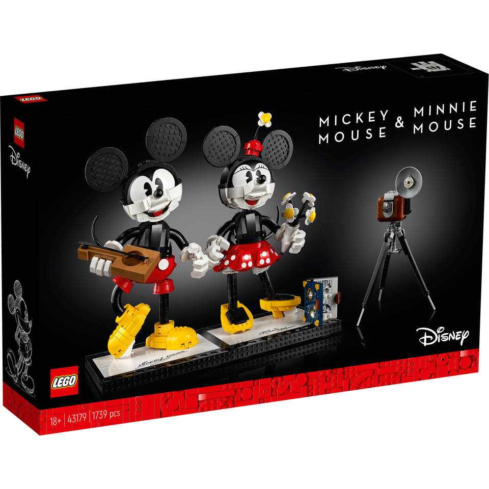 Bediening mogelijk Overeenkomstig grip LEGO Icons Disney Mickey Mouse en Minnie Mouse personages 43179