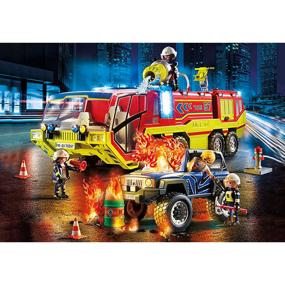 stroom ramp Verlichting PLAYMOBIL City Action brandweer met brandweerwagen 70557