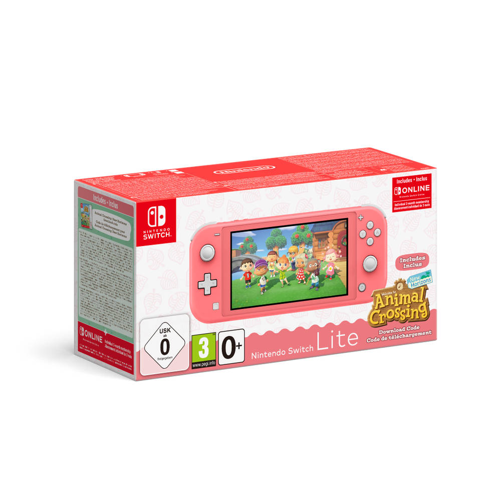Nintendo Switch Lite roze + Animal Crossing: New Horizons + 3 maanden gratis Nintendo Switch online lidmaatschap