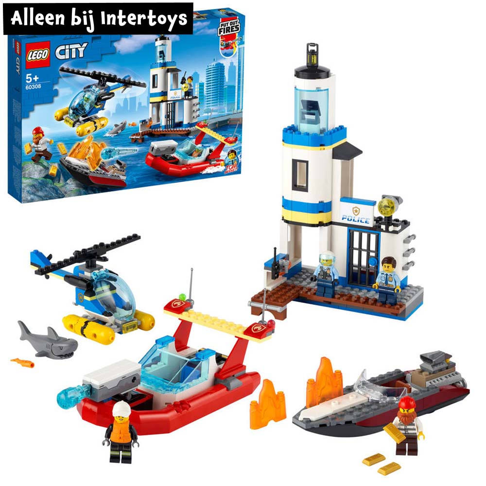 litteken systeem Afscheiden LEGO City kustpolitie en brandmissie 60308
