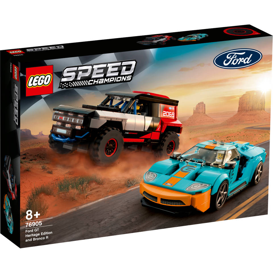 Jabeth Wilson Voor type De controle krijgen LEGO Speed Champions Ford GT Heritage Edition en Bronco R 76905