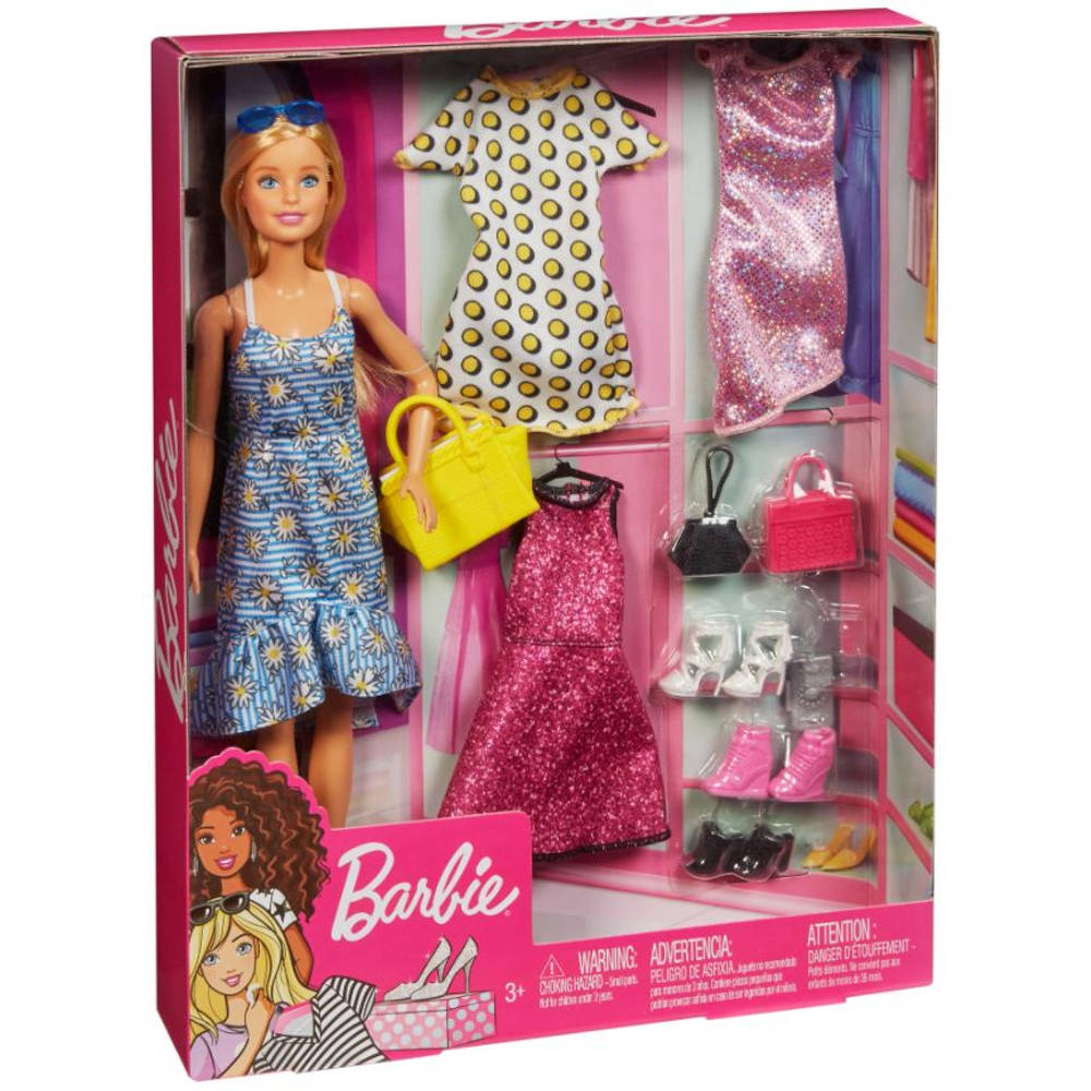 Barbie pop met outfits en accessoires