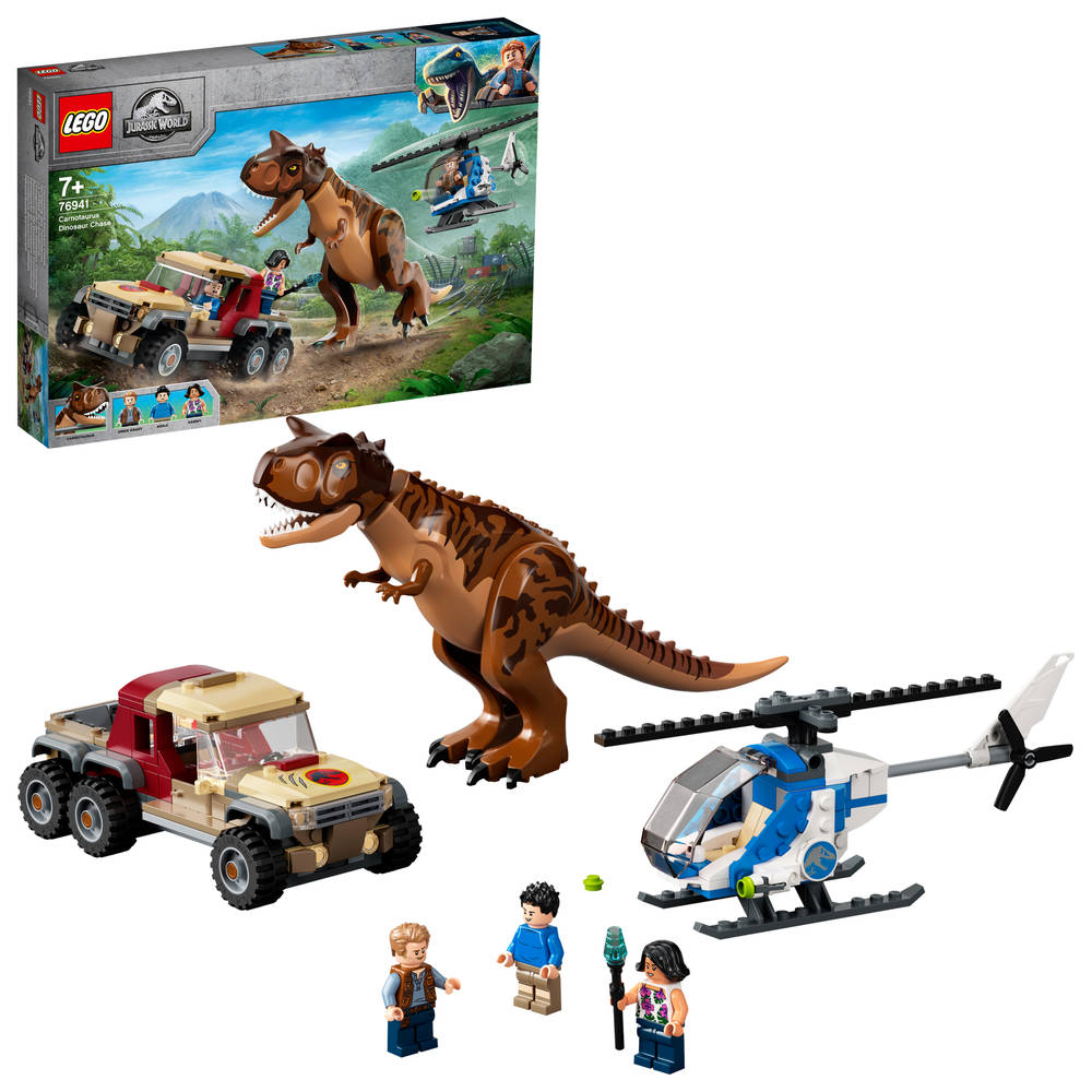 LEGO Jurassic World Carnotaurus dinosaurus achtervolging 76941