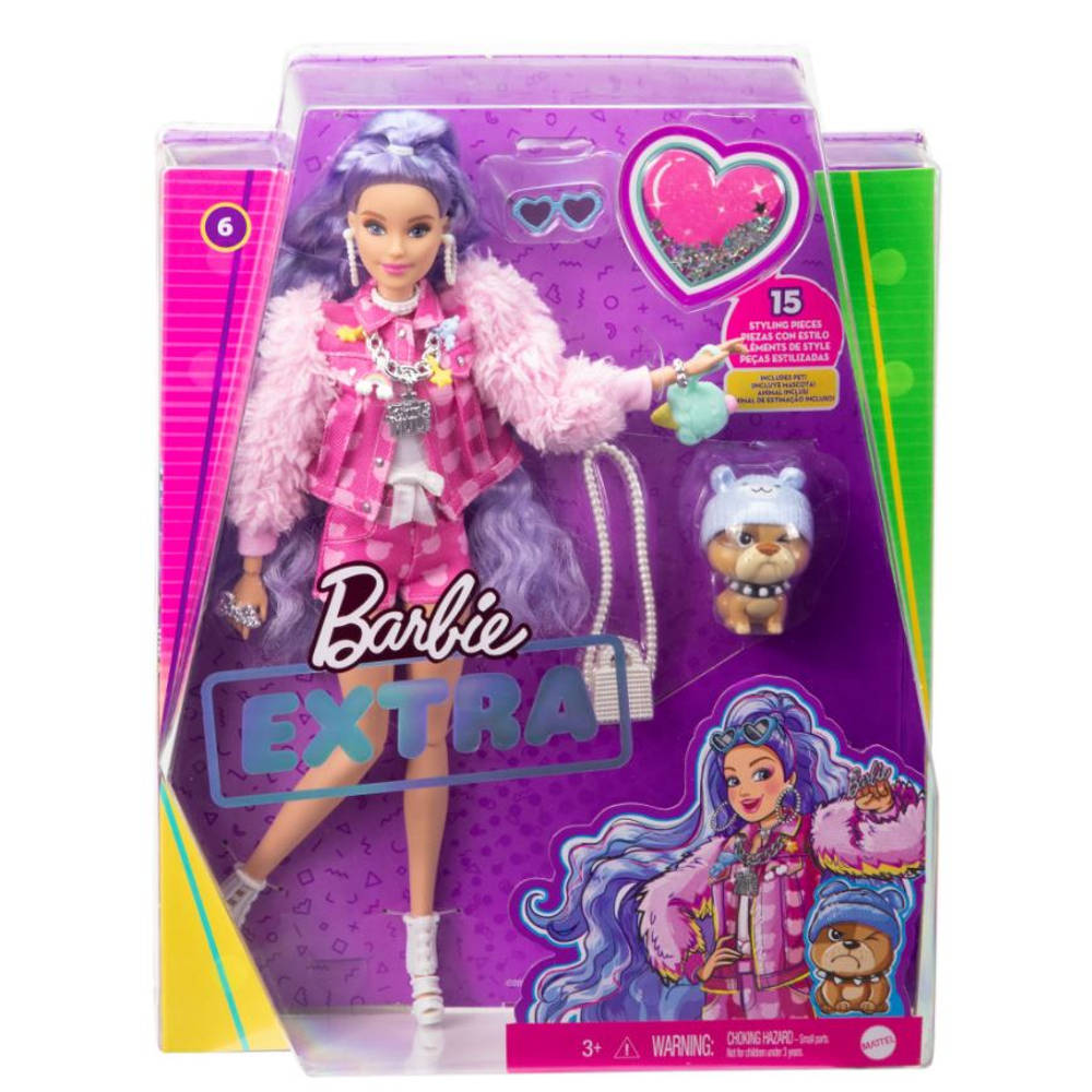 Richtlijnen Tijdreeksen Exclusief Barbie Extra pop met lila haar