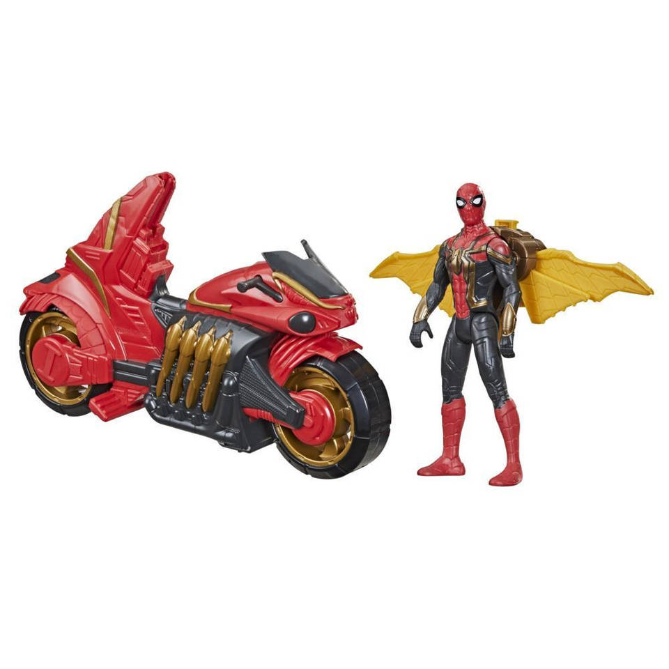 Marvel Spider-Man figuur met motorfiets