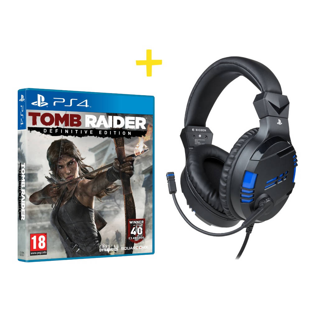 PS4 stereo gaming headset V3 + Tomb Raider Definitive Edition