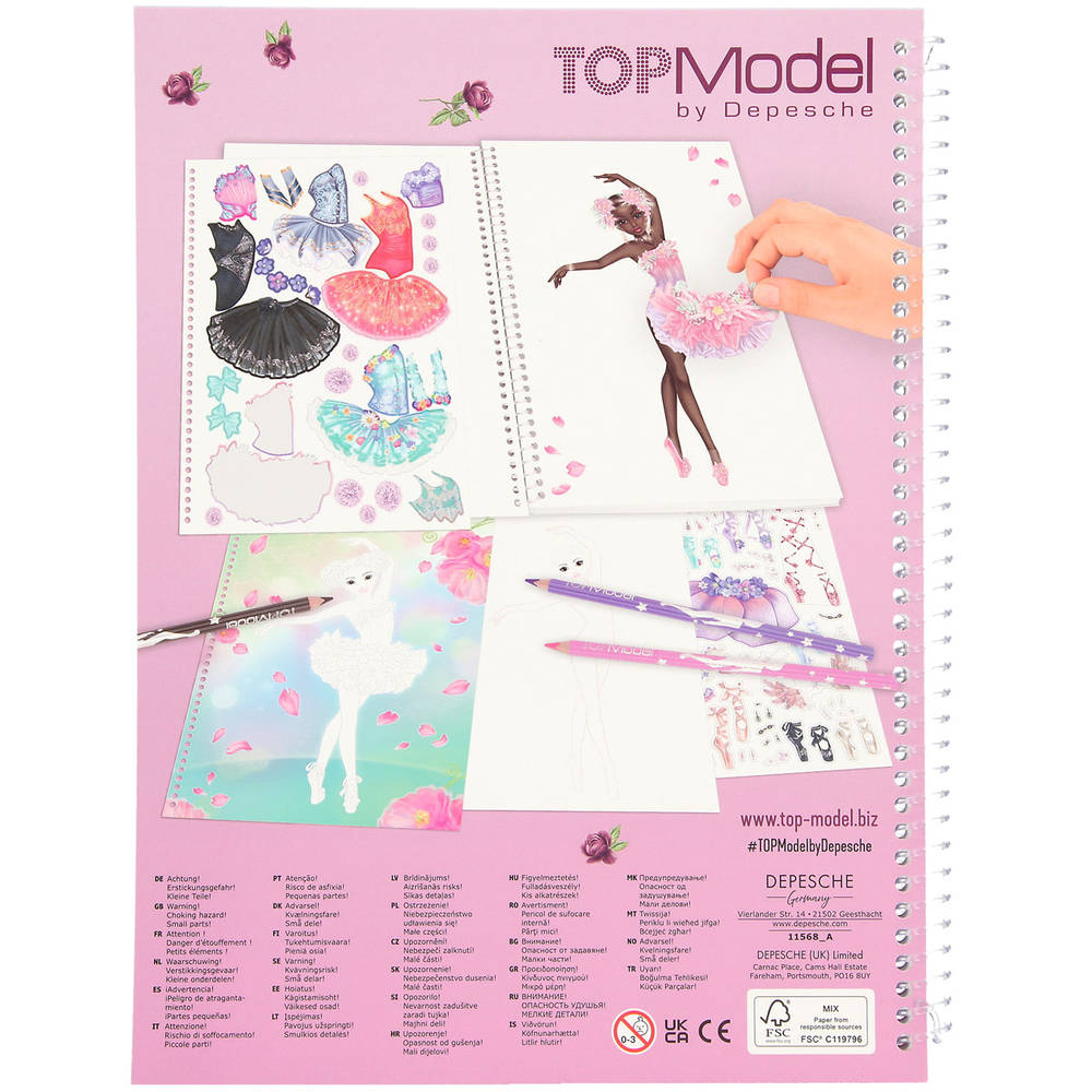 Wegrijden verlangen auteur Create your TOPModel Ballet kleurboek met stickers