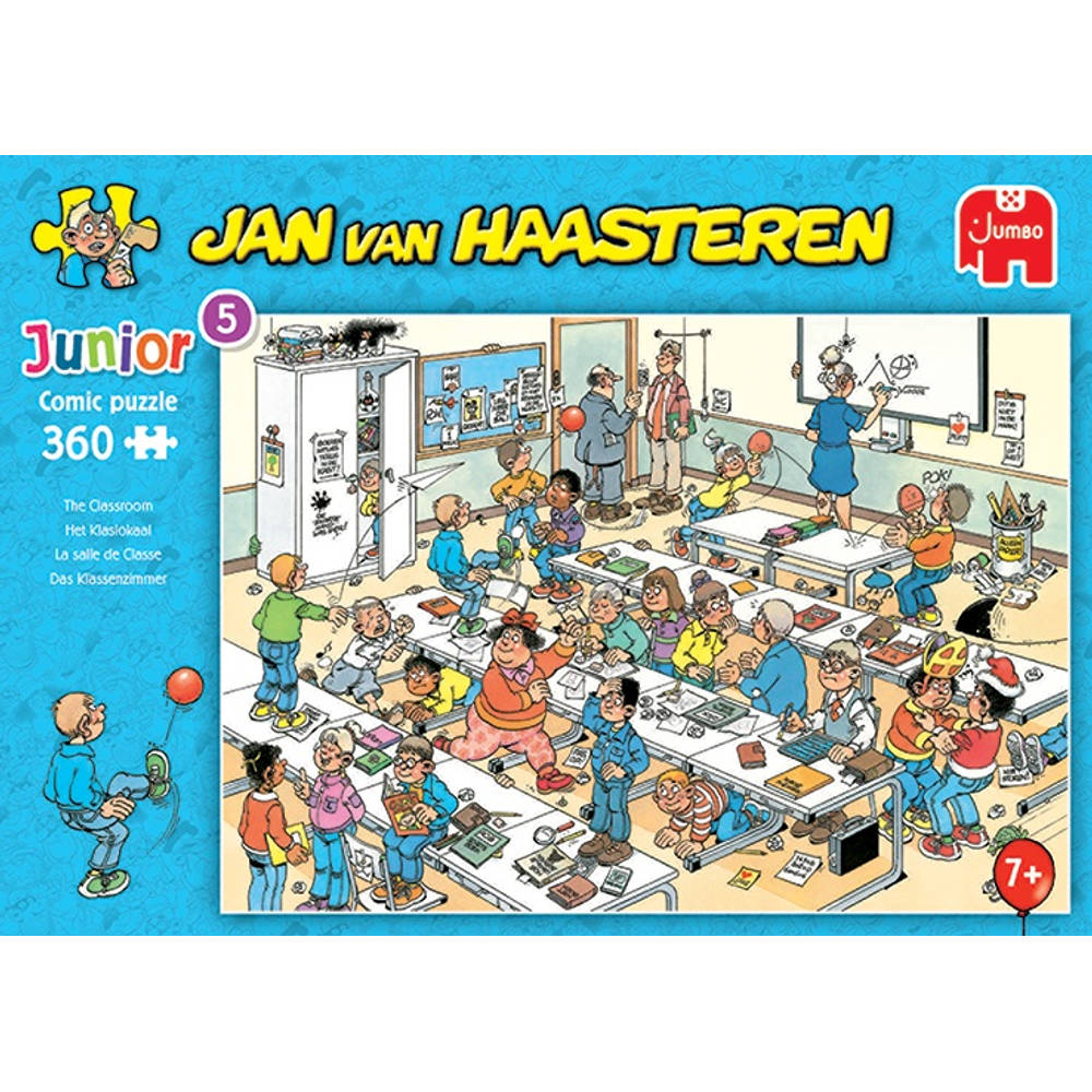 Vast en zeker tent Presentator Jumbo Jan van Haasteren Junior puzzel Het Klaslokaal - 360 stukjes