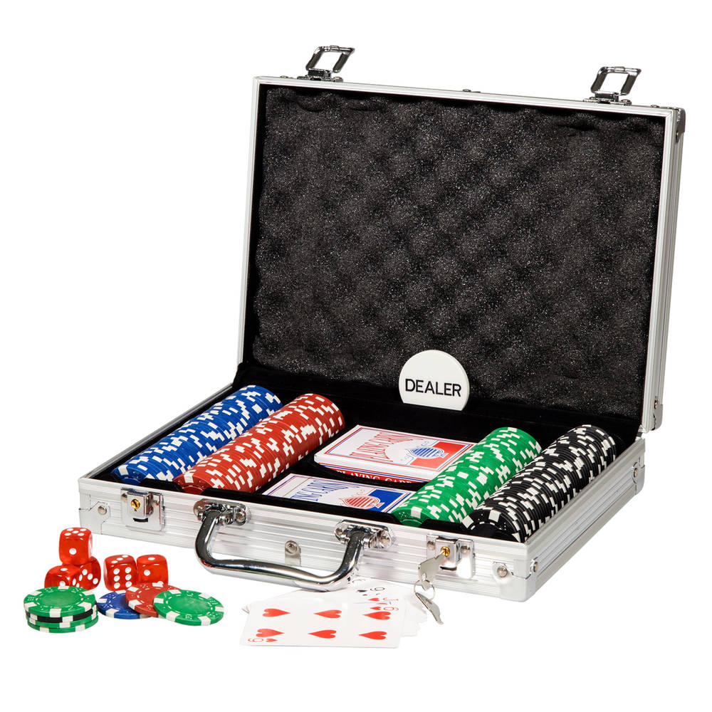 Een effectief niet voldoende pastel Pokerset 200-delige koffer