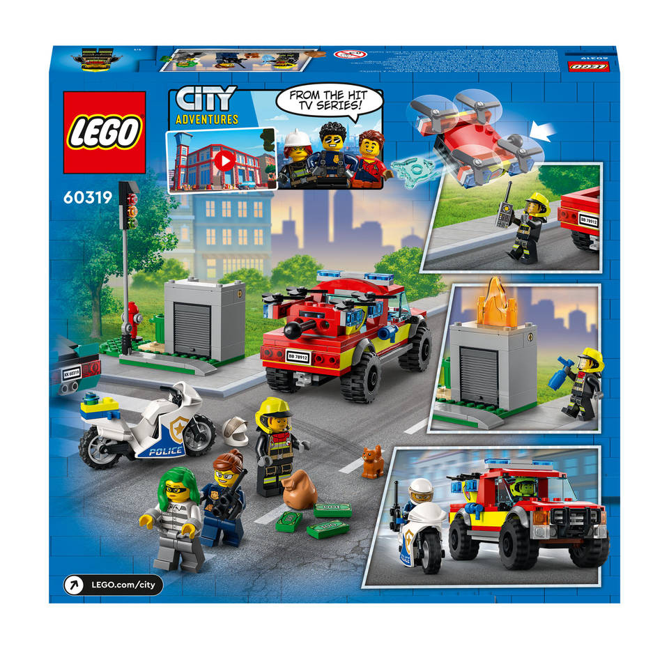sponsor Pebish Beginner LEGO CITY brandweer en politie achtervolging 60319