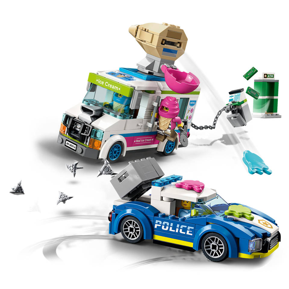 spons Altijd snorkel LEGO CITY ijscowagen politieachtervolging 60314