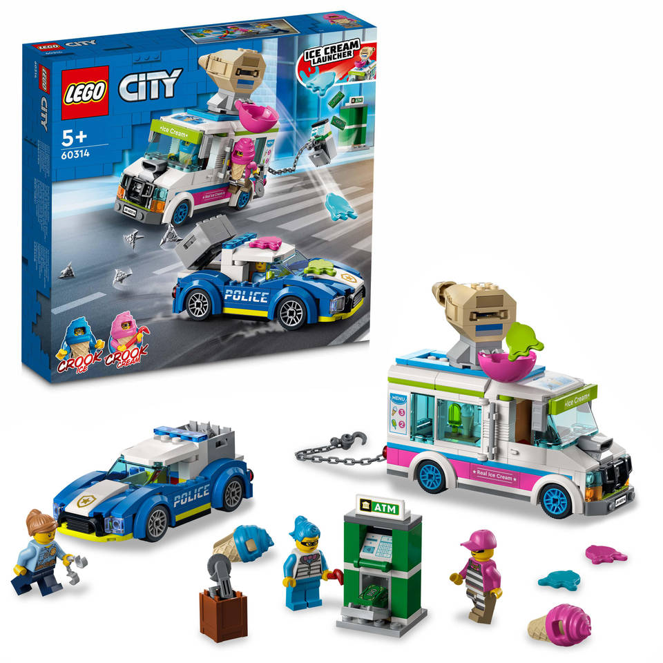 Larry Belmont vriendelijk Kano LEGO CITY ijscowagen politieachtervolging 60314