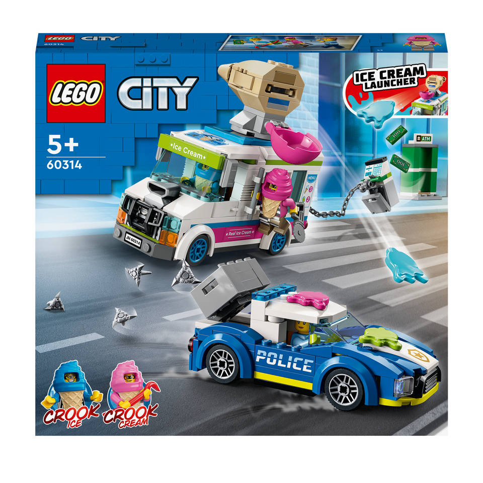 spons Altijd snorkel LEGO CITY ijscowagen politieachtervolging 60314
