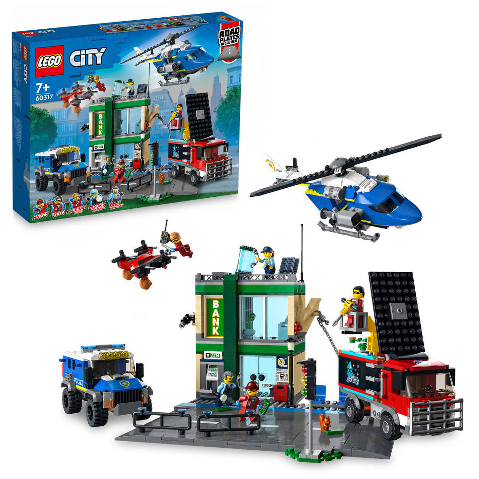 onderwerp vocaal Overjas LEGO CITY politieachtervolging bij de bank 60317