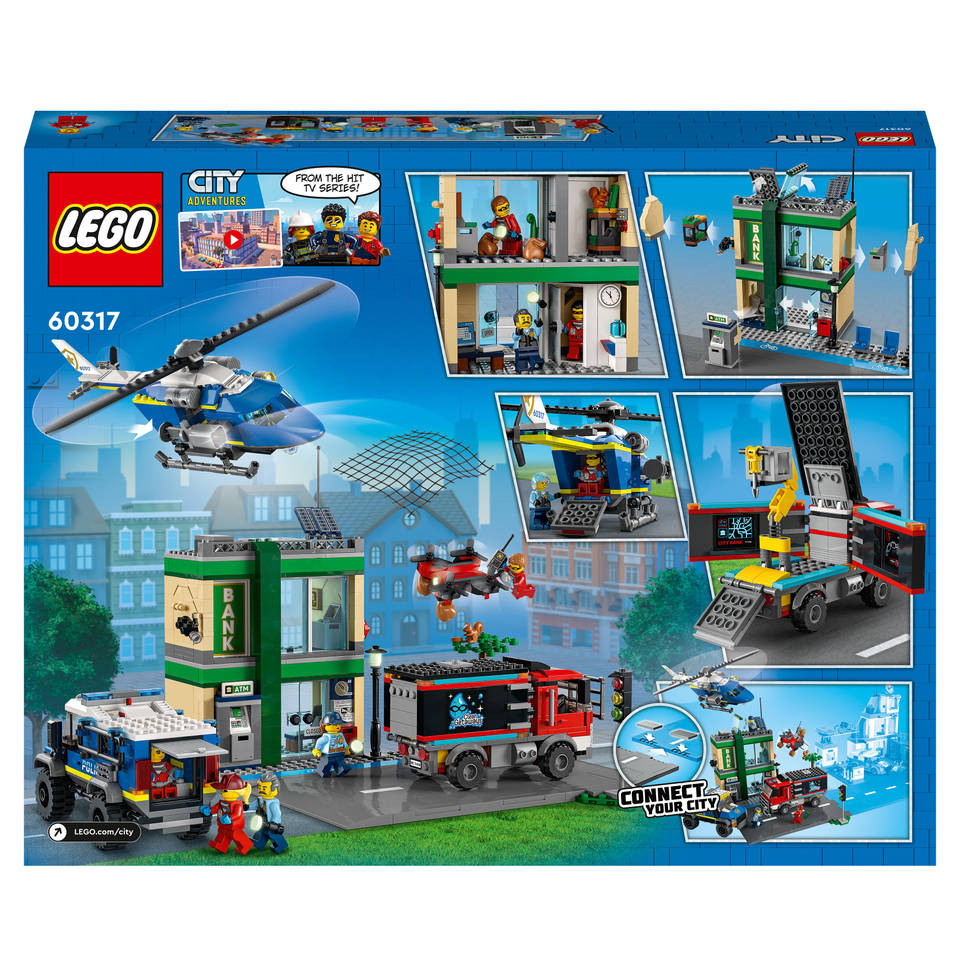 Kanon poeder Bezighouden LEGO CITY politieachtervolging bij de bank 60317