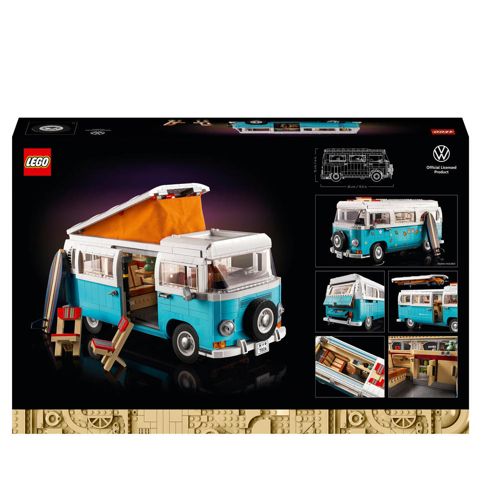 Bouwen op Radioactief slecht LEGO Icons Volkswagen T2 Camper Van 10279