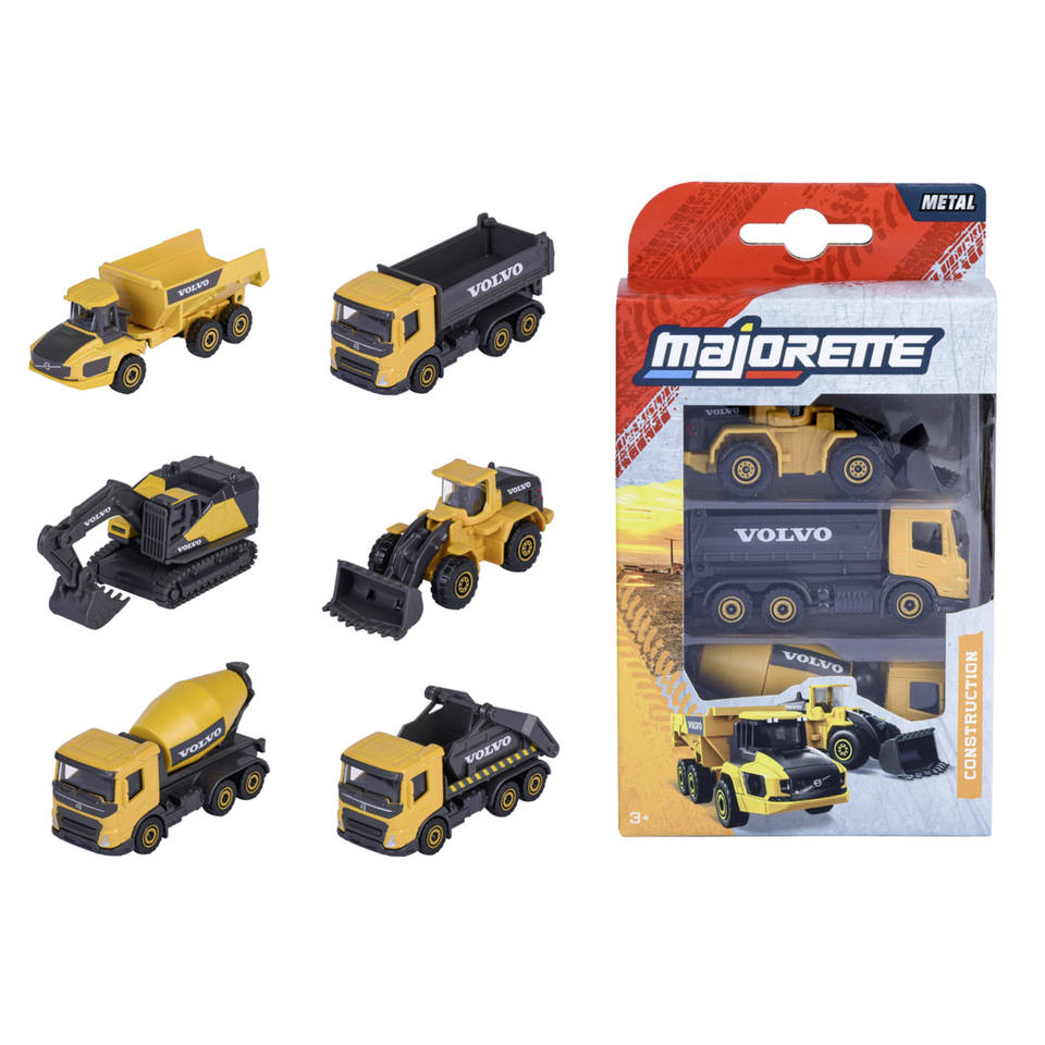 Majorette Volvo constructievoertuigen set