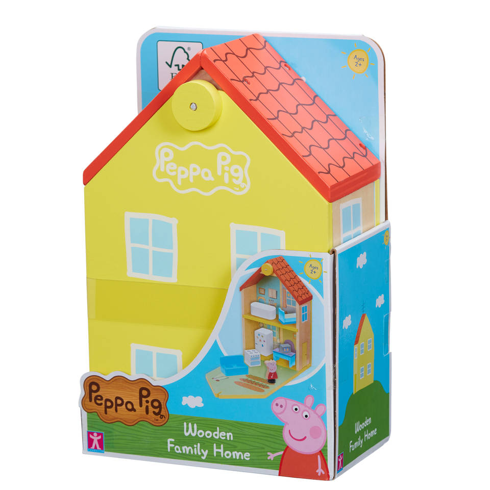 diefstal bagage voorspelling Peppa Pig houten speelhuis + Peppa figuur en accessoires