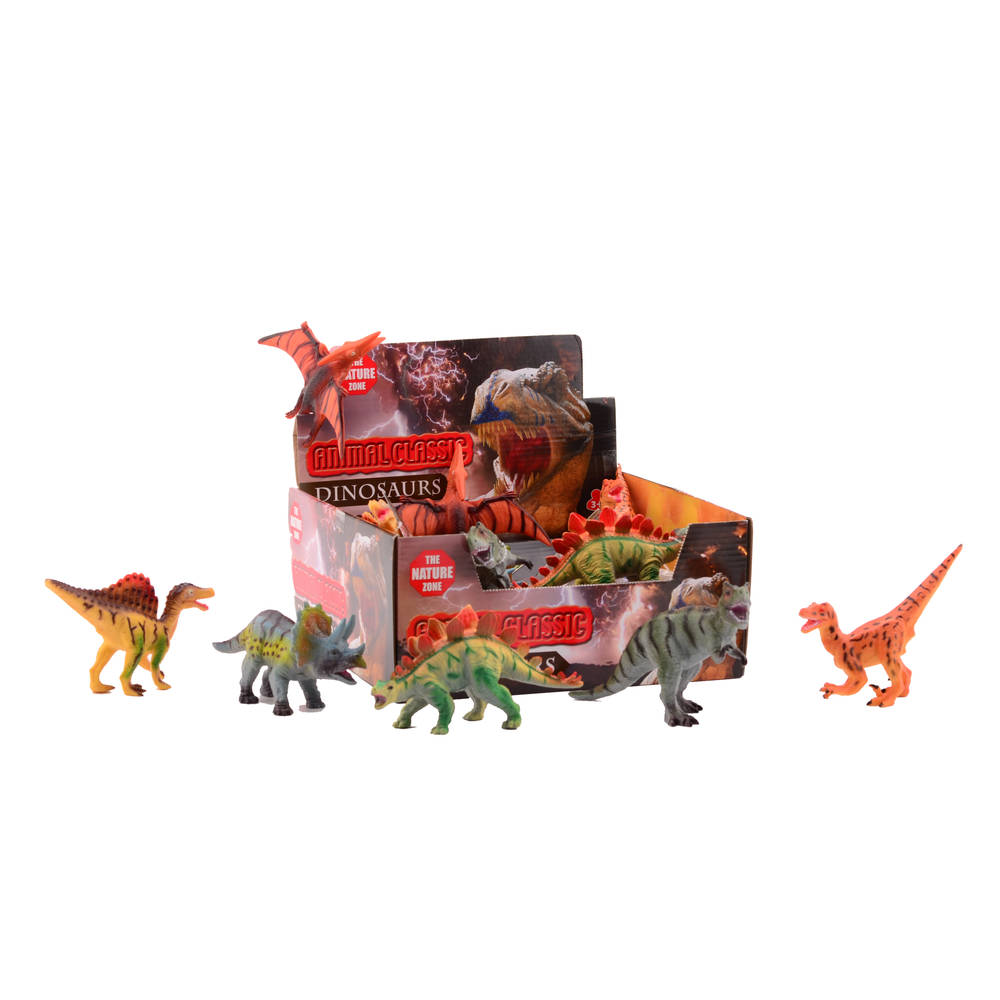 Animal World dinosaurussen in display - 17 cm