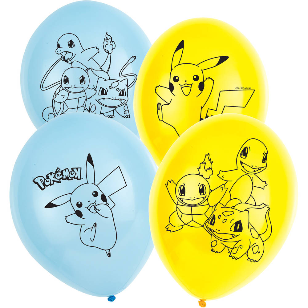 Ongeautoriseerd chirurg kalf Ballonnen Pokémon - 6 stuks