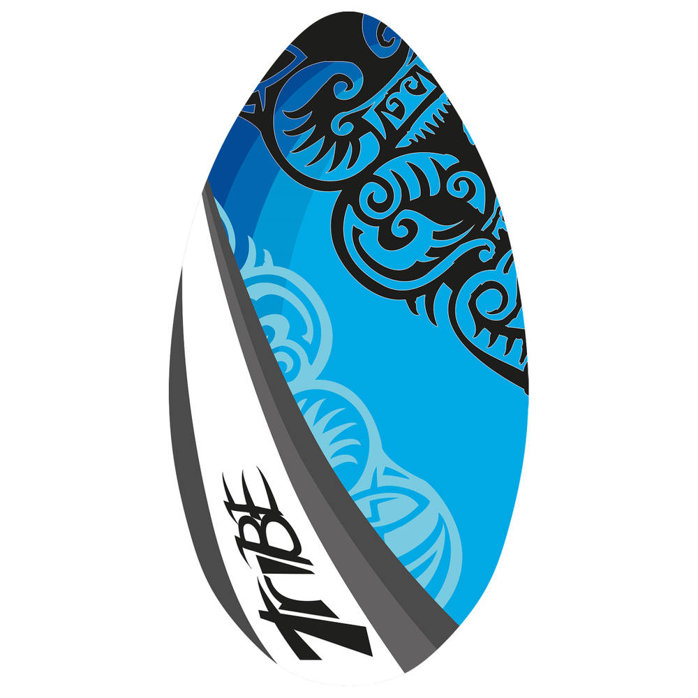Houten skimboard met blauwe Tribe print - 94 cm