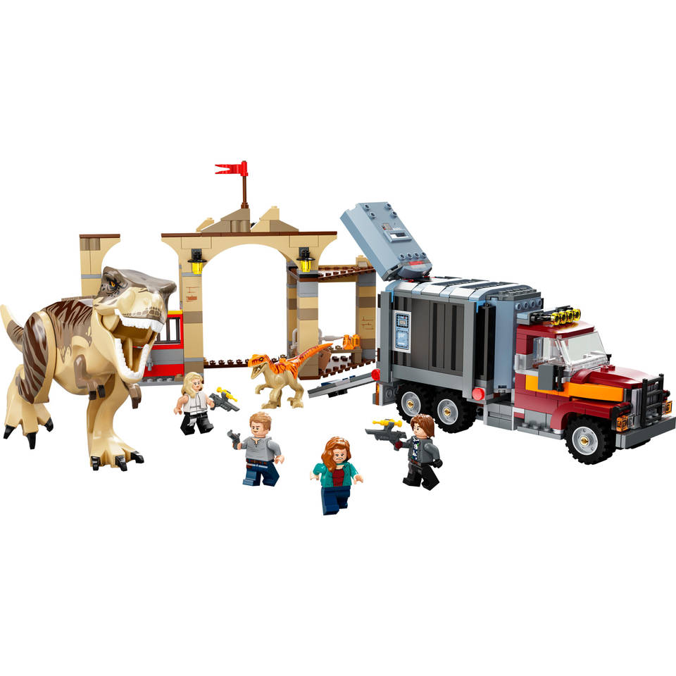 beginnen Woestijn dagboek LEGO Jurassic World T-Rex & Atrociraptor dinosaurus ontsnapping 76948