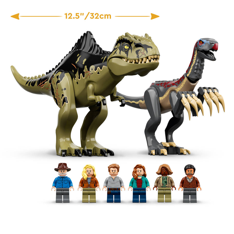 Gevangene Grondig Onderdompeling LEGO Jurassic World: Dominion Giganotosaurus & Therizinosaurus aanval