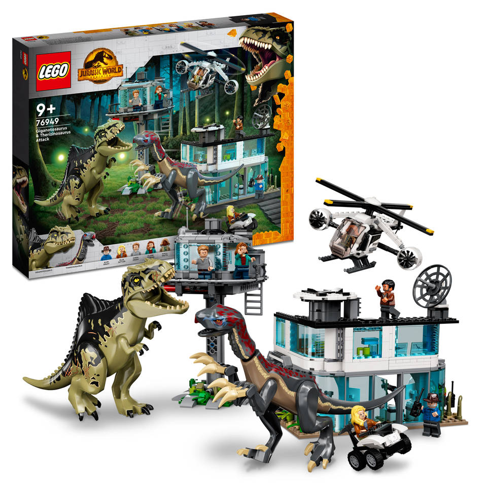 Gevangene Grondig Onderdompeling LEGO Jurassic World: Dominion Giganotosaurus & Therizinosaurus aanval