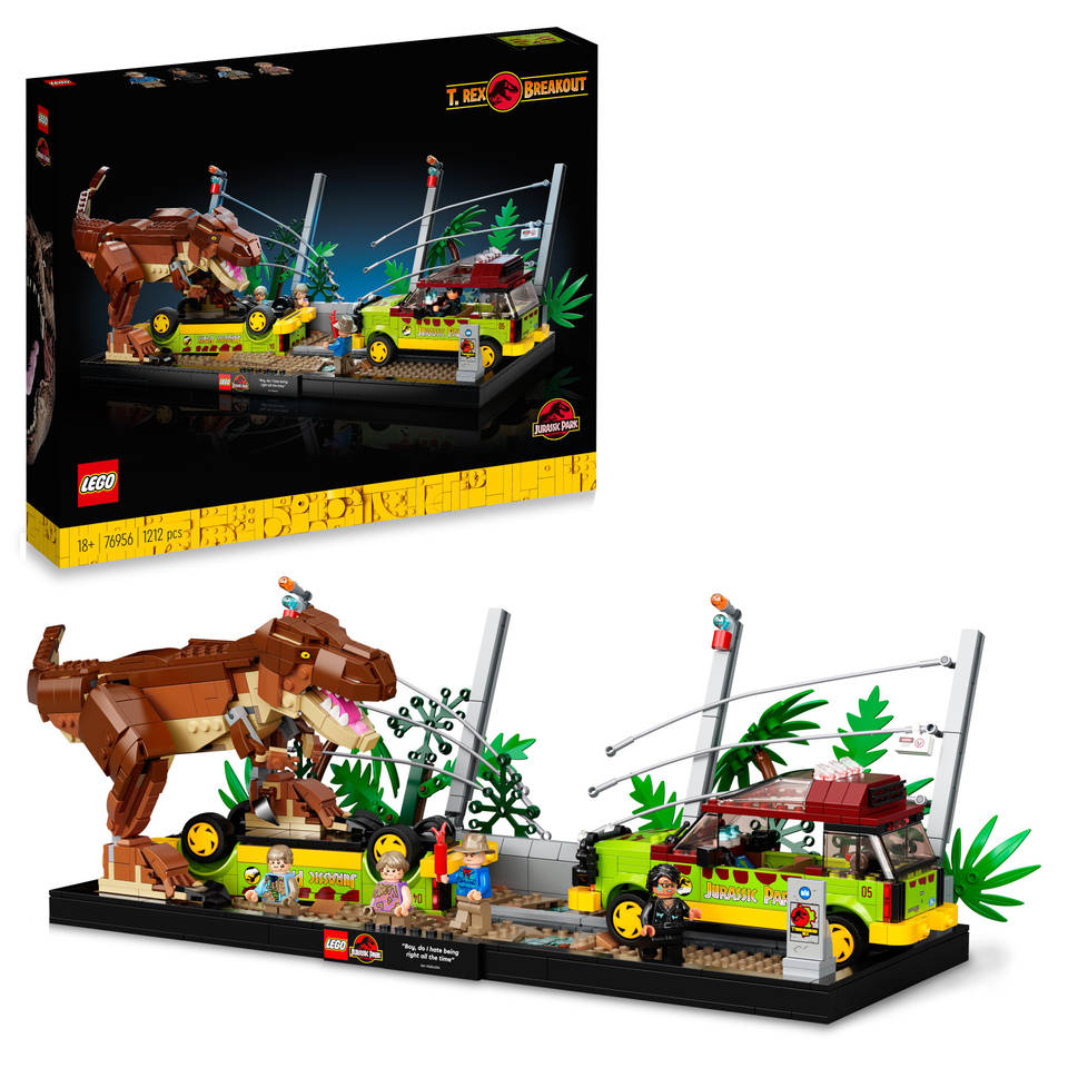 LEGO Jurassic Park T-rex ontsnapping 76956