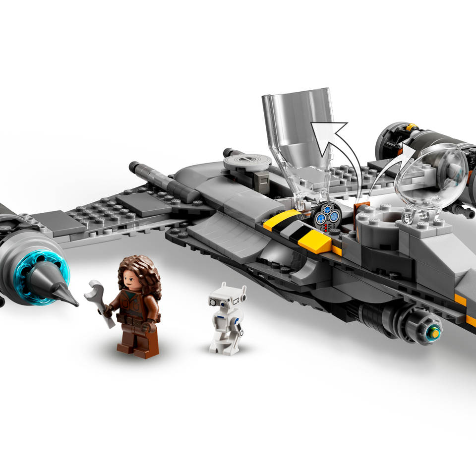 Claire Verstrooien toezicht houden op LEGO Star Wars: The Mandalorian Mando's N-1 Starfighter 75325