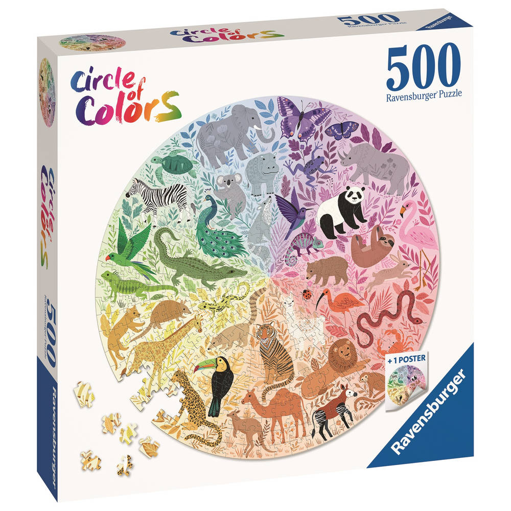 Demonstreer Zelden Overleg Ravensburger Circle of colors puzzel Dieren - 500 stukjes