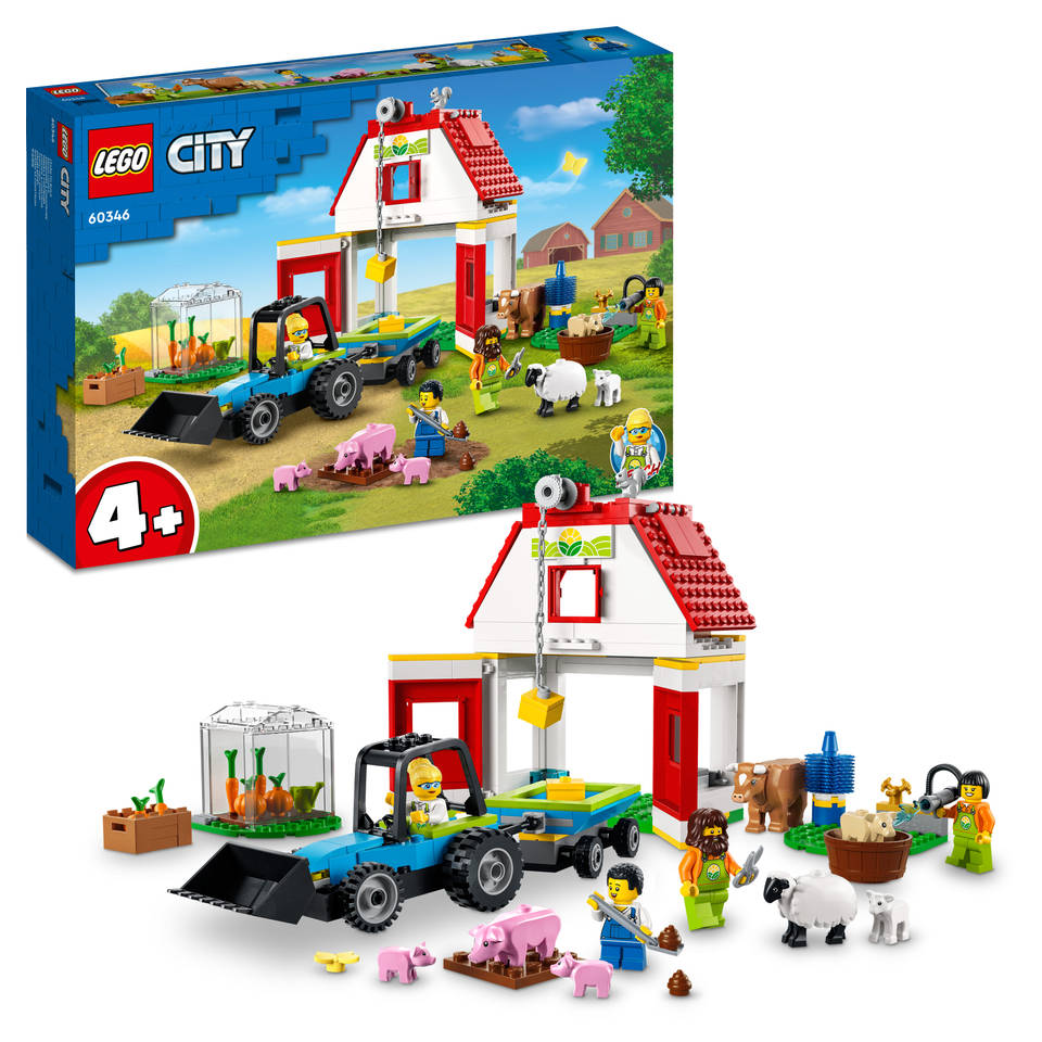 cijfer Overtreffen hetzelfde LEGO CITY Boerderij schuur en boerderijdieren 60346