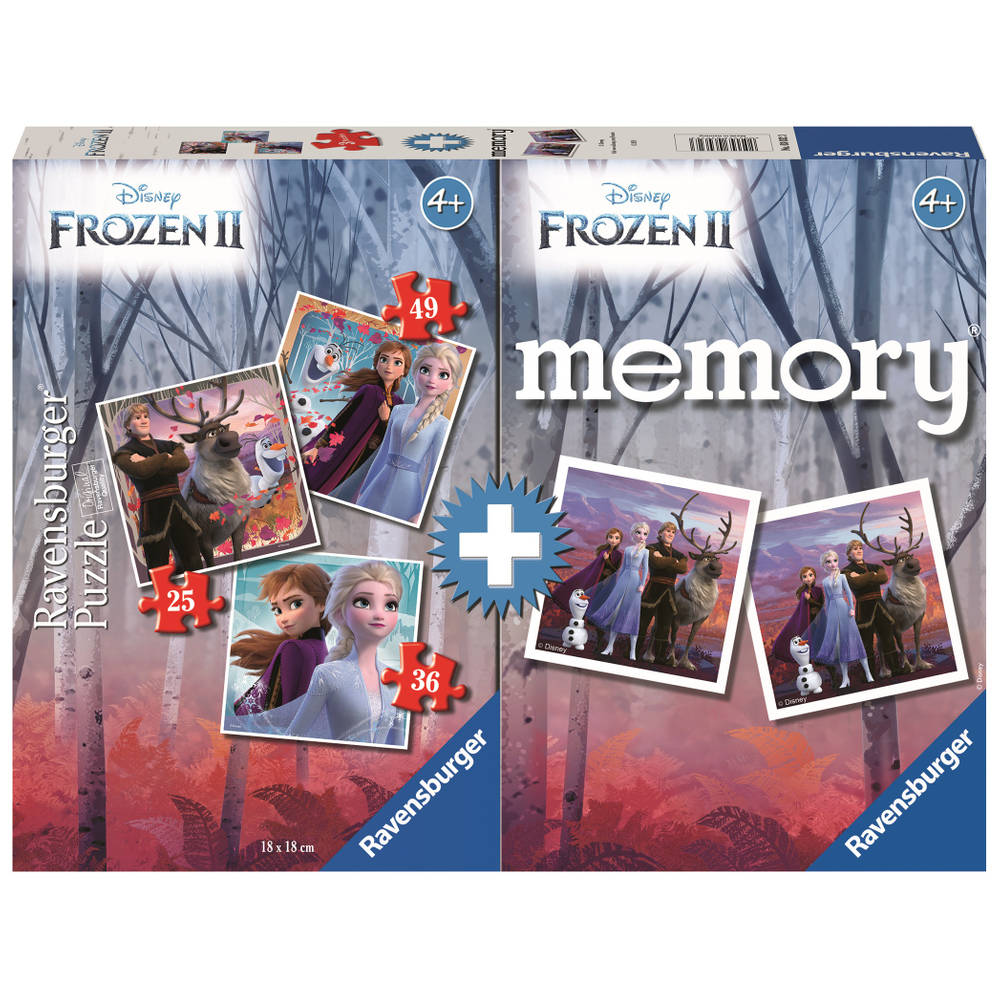 Ravensburger Disney Frozen 3-in-1 puzzel met memory - 25/36/49 stukjes