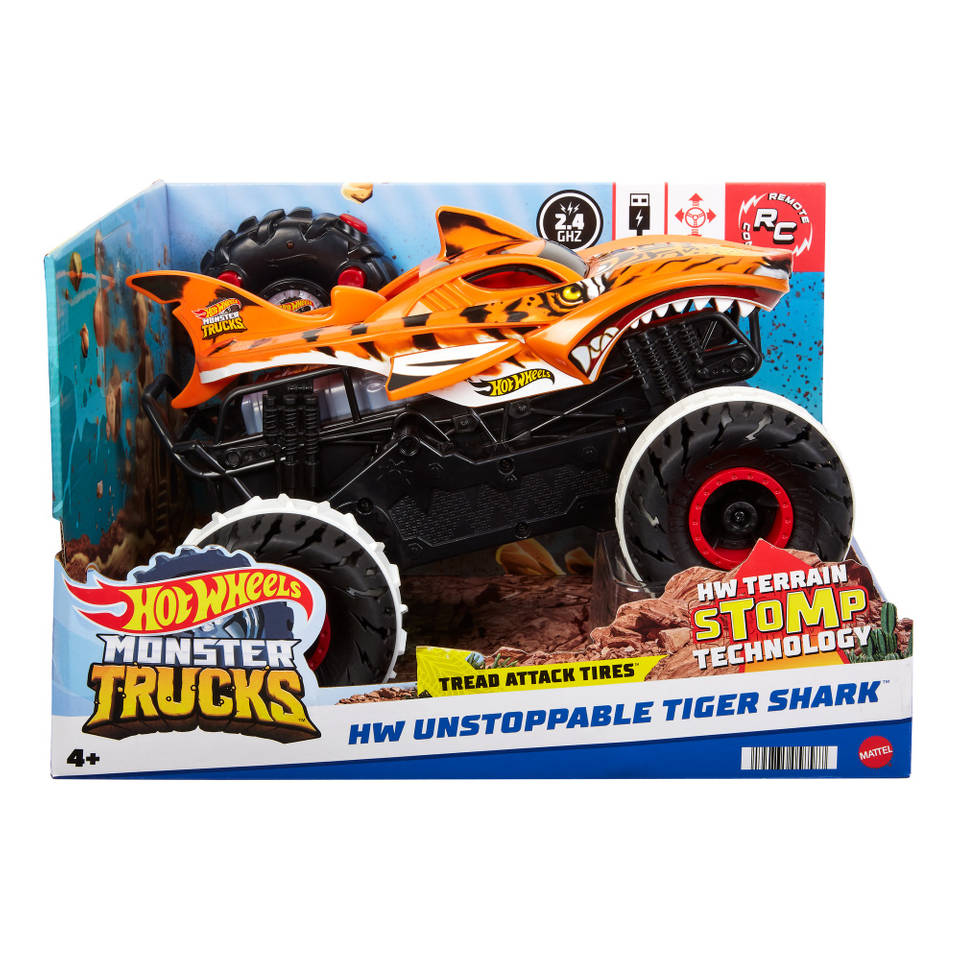 Hot Wheels Monster Trucks Unstoppable Tiger Shark auto