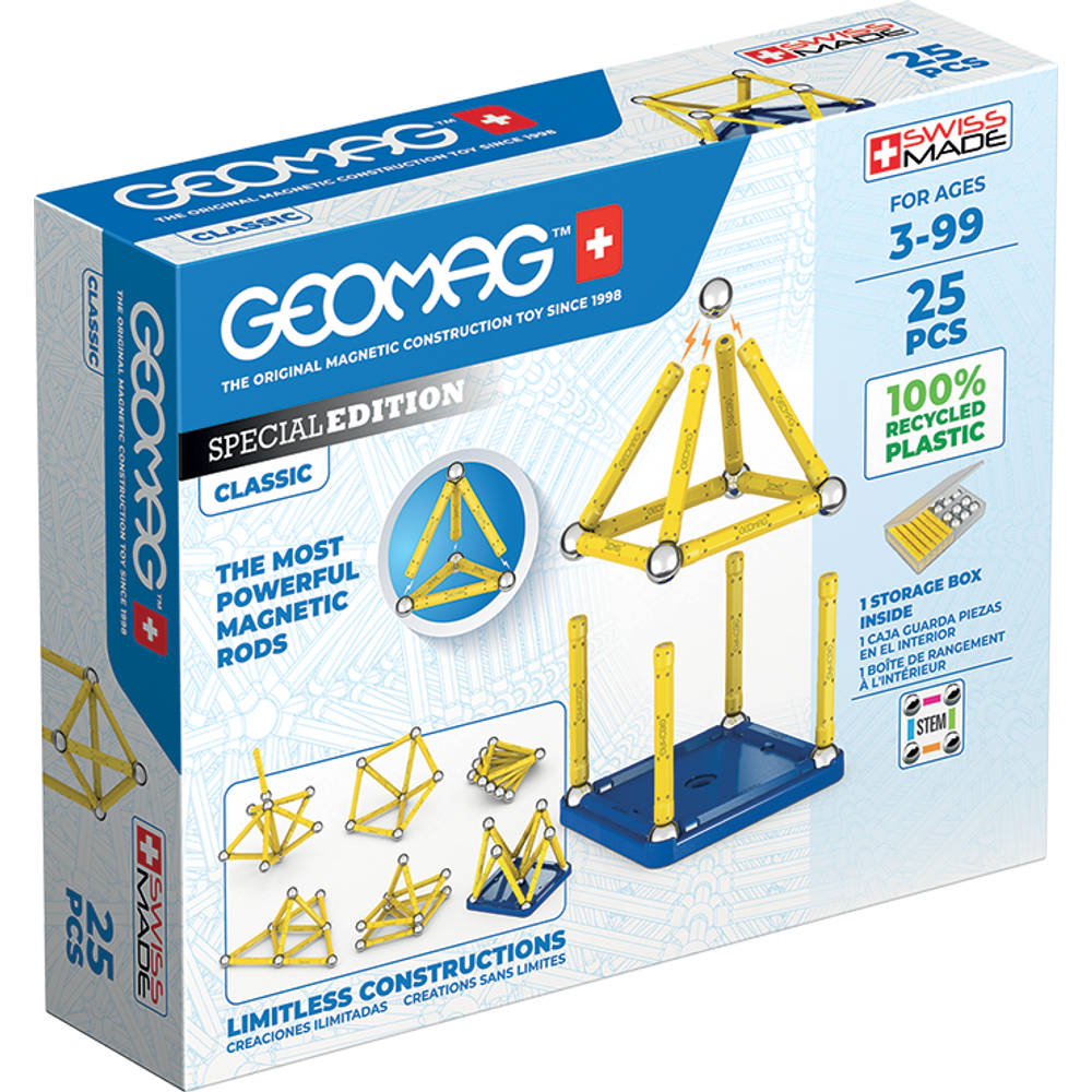 Geomag Classic recycled 25-delig - geel