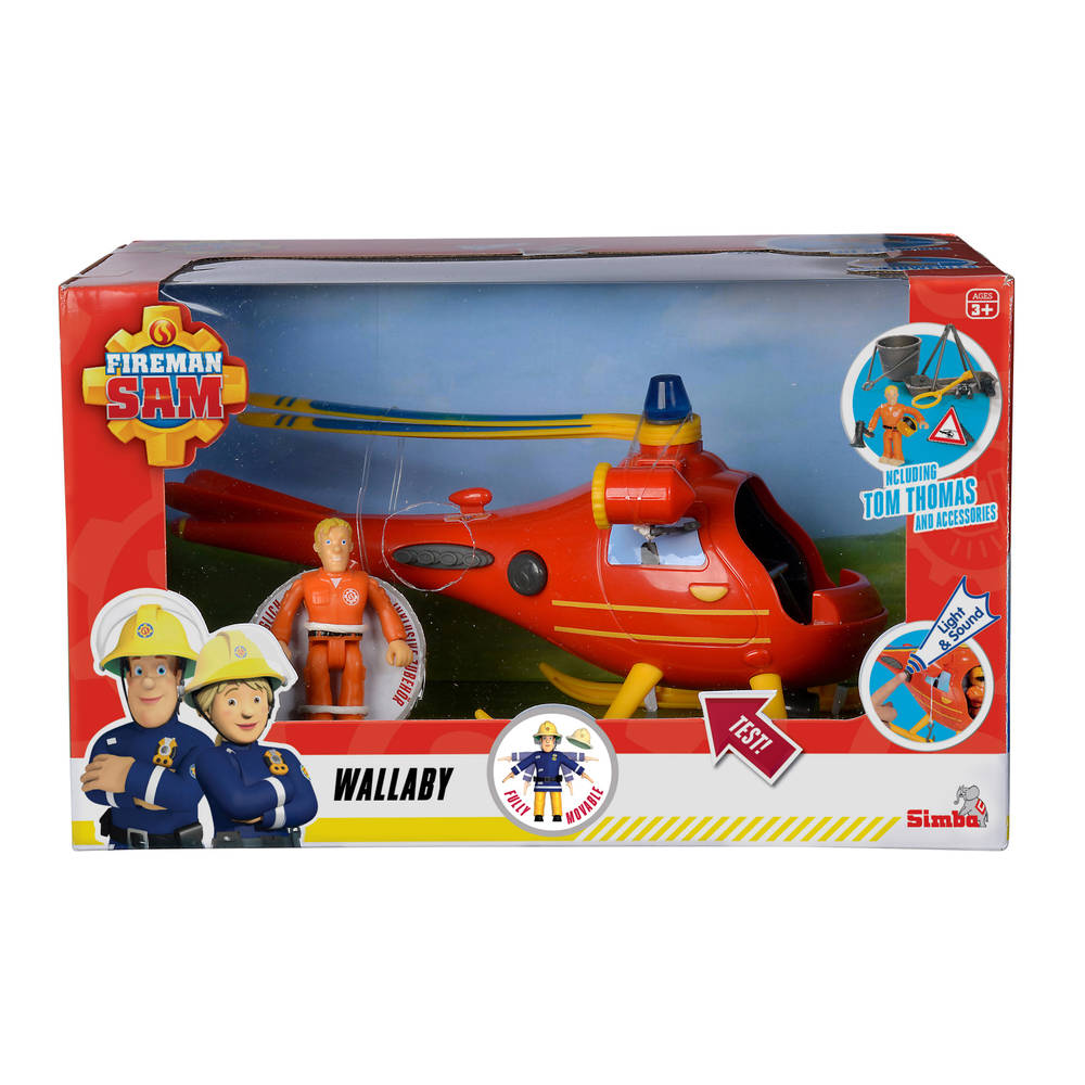 Brandweerman Wallaby helikopter speelfiguur Tom Thomas