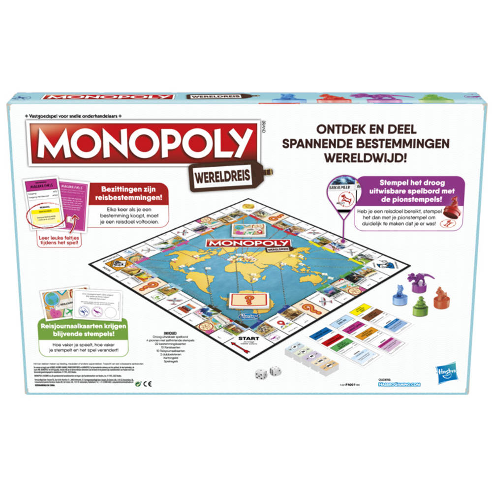 esthetisch ras rukken Monopoly Wereldreis