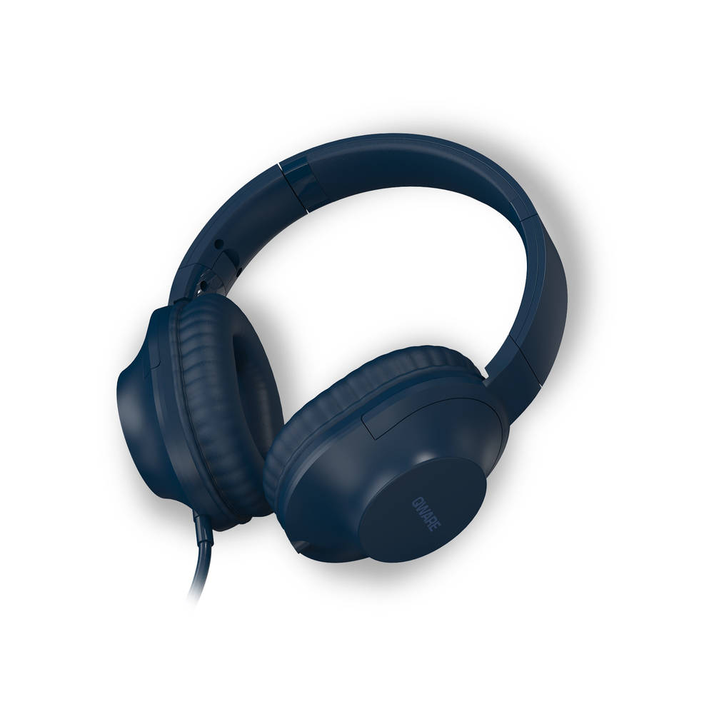 Qware Sound bedrade headset - blauw