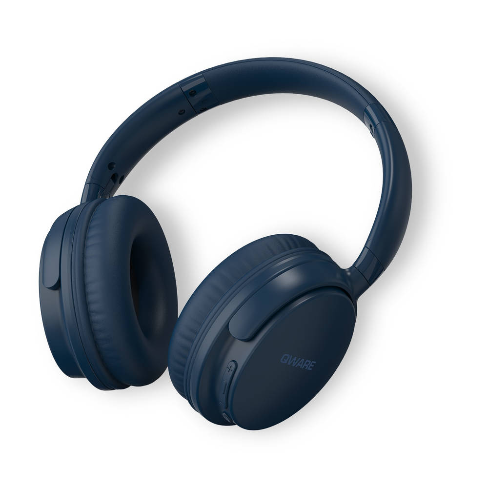 Qware Sound draadloze headset - blauw