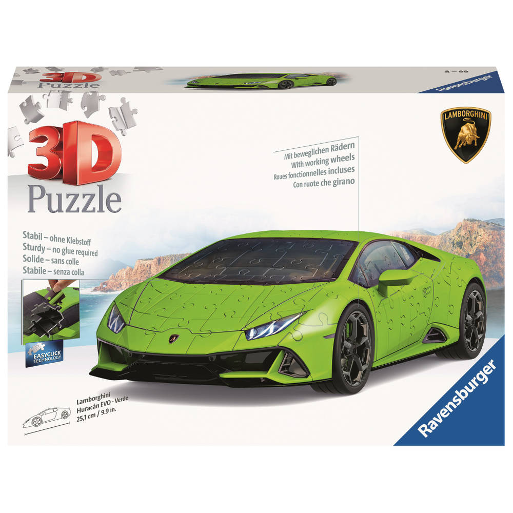 Ravensburger 3D-puzzel groene Lamborghini Huracán EVO - 108 stukjes