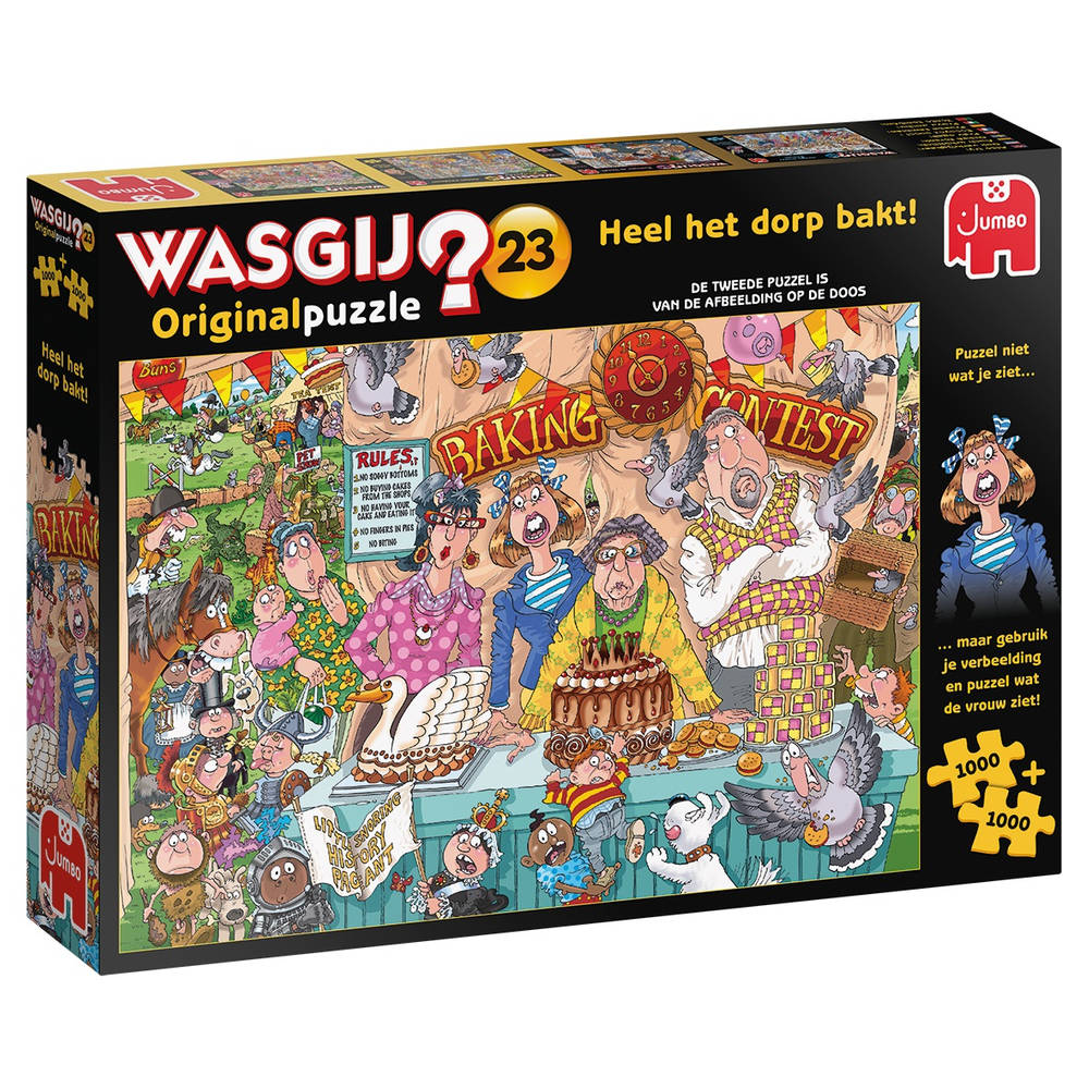 Jumbo Wasgij puzzelset Heel het dorp bakt - 2 x 1000 stukjes
