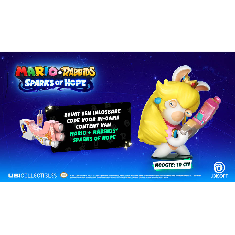 MARIO +RABBIDS KINGDOM BATTLE STATUA PEACH 16,5 cm DA COLLEZIONE