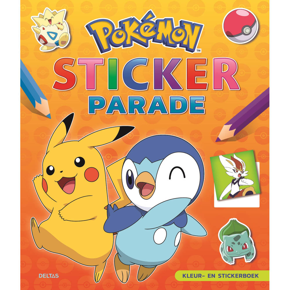 Pokémon Parade kleur- stickerboek