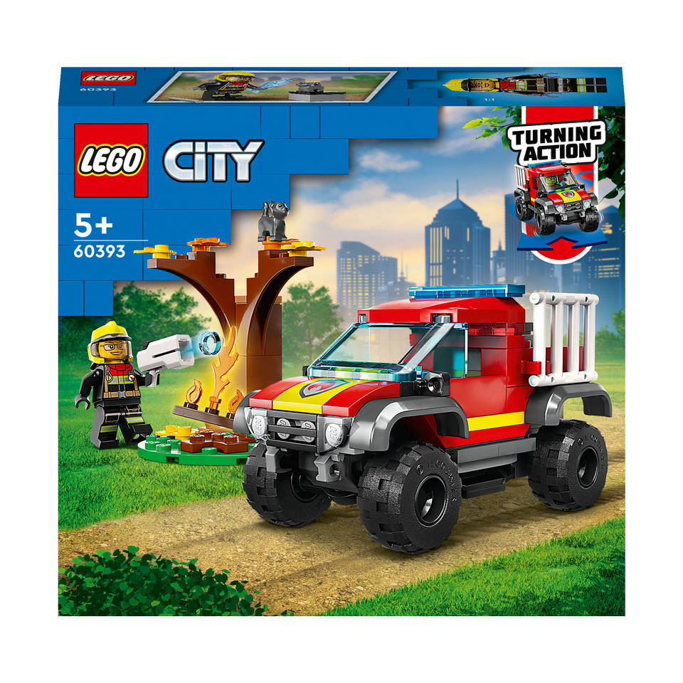 opslag boezem per ongeluk LEGO CITY 4 x 4 brandweertruck redding 60393