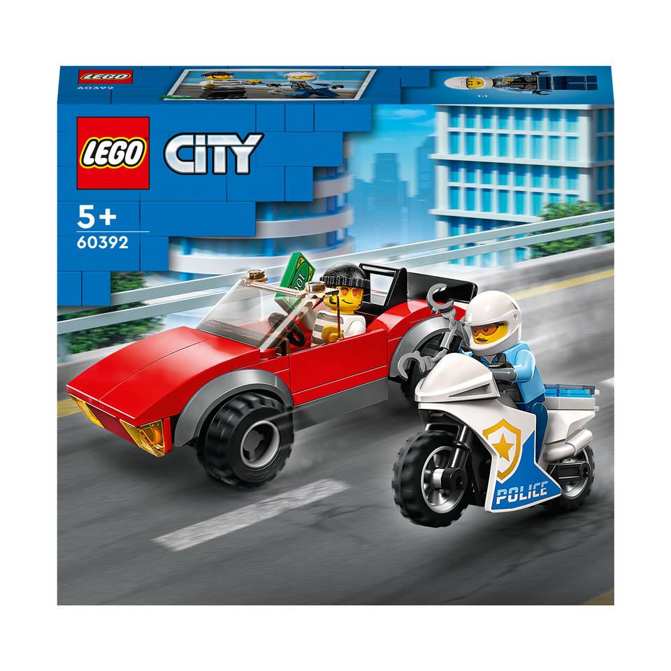 LEGO CITY auto op politiemotor 60392
