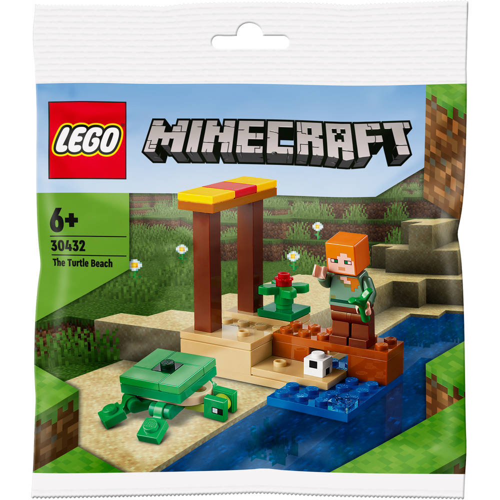 foto van Lego minecraft strand met schildpad