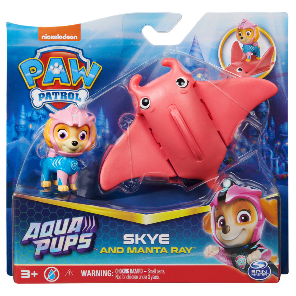 foto van paw-patrol-aqua-pups-skye-en-reuzenmanta