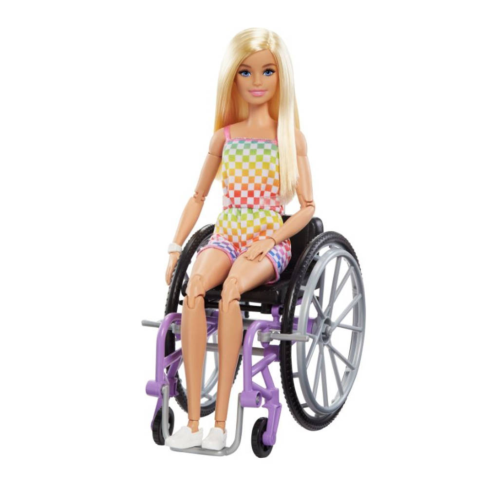 Barbie Fashionistas Pop 119 Long Blonde Hair Shirt Dress and Accessories for Children from 3 to 8 Years FXL52