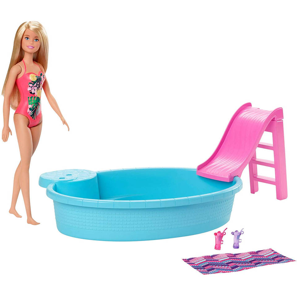 Barbie zwembad met pop