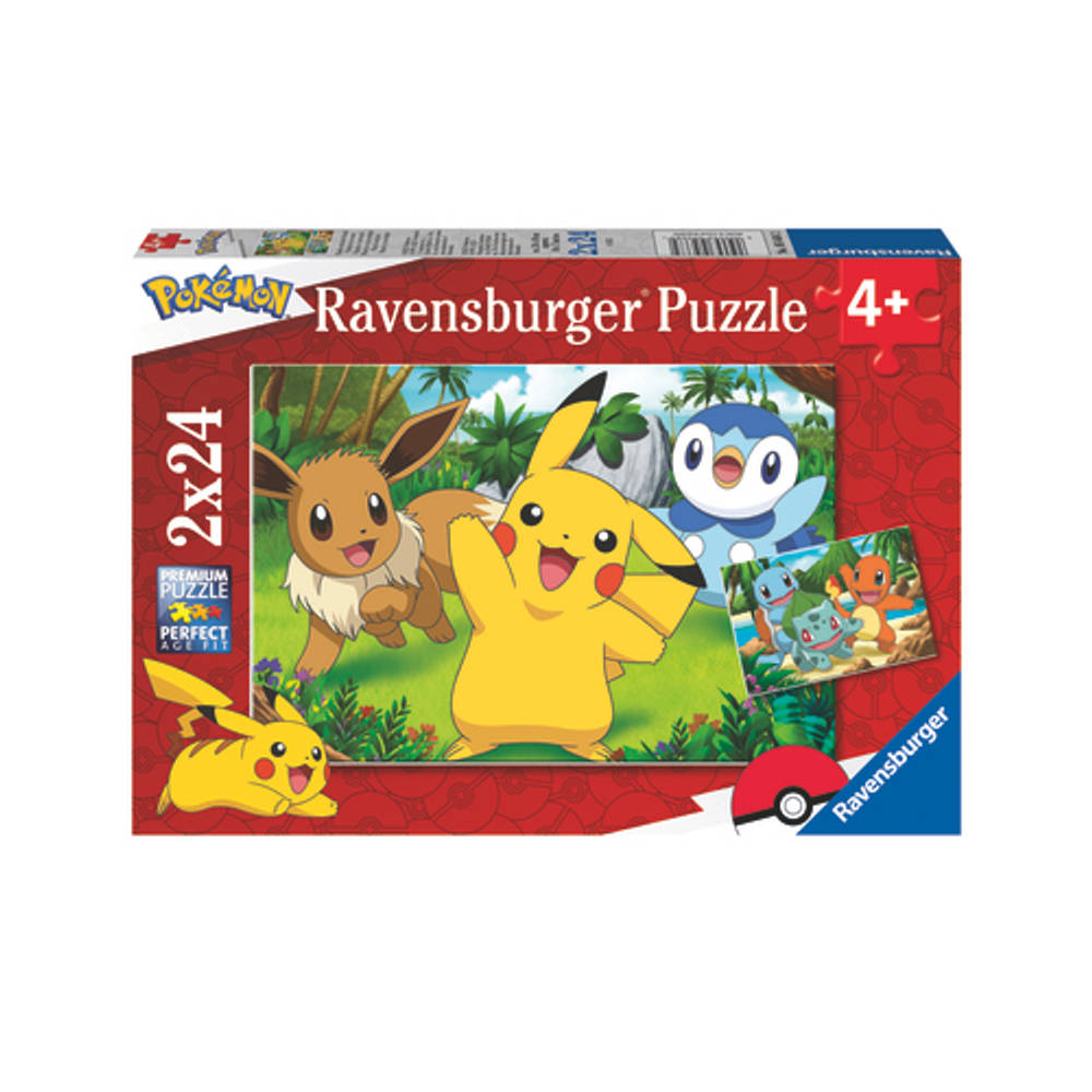 Ravensburger puzzel Pikachu en zijn vrienden - 2 x 24 stukjes